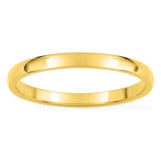 Anillo tipo alianza clásica chapado en oro amarillo