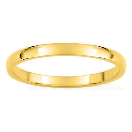 Anillo tipo alianza clásica chapado en oro amarillo