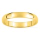 Anillo tipo alianza media caña de 3 mm chapado en oro amarillo