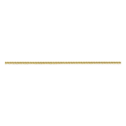 Collar cadena barbada diamantada de 1,35 mm chapada en oro
