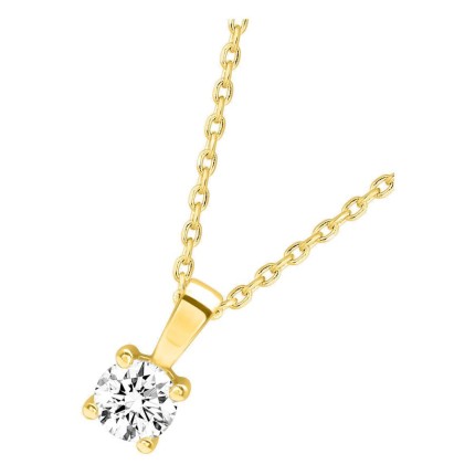 Colar banhado a ouro com zircónia