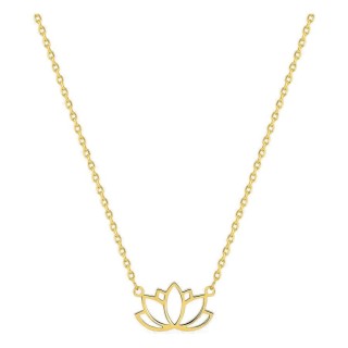 Collar flor de loto chapado en oro