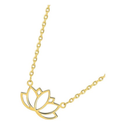 Collar flor de loto chapado en oro
