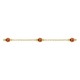 Pulseira joaninhas banhada a ouro e laca