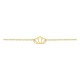 Pulsera flor de loto chapada en oro