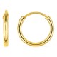 Pendientes de aro de 12 mm chapados en oro, hilo de 1,5 mm
