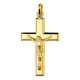 Colgante cruz con Cristo chapado en oro de 28 x 18 mm