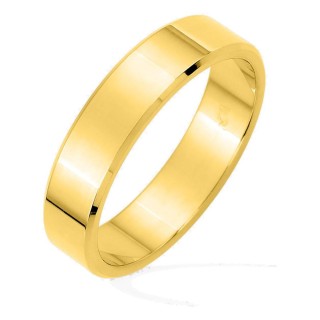 Alianza cinta de 4,5 mm chapada en oro