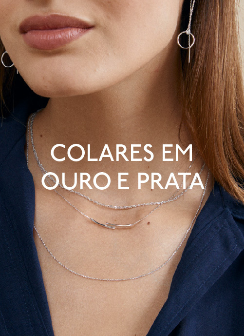 Colares em ouro e prata