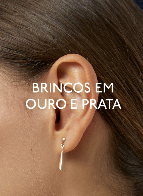 Brincos em ouro e prata